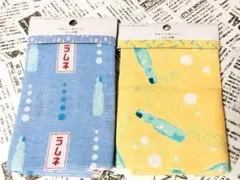 セリア手ぬぐい風タオル ラムネ柄セットのサムネイル