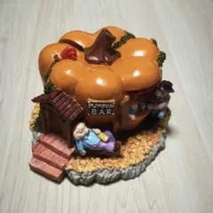 昭和レトロ かぼちゃの酒場 貯金箱 ハロウィン オブジェ 置物 インテリア