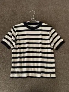 MHL マーガレット ハウエル コットンリネンボーダー　Tシャツのサムネイル