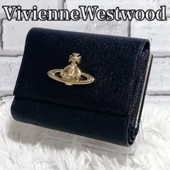 【極美品】 VivienneWestwood 折り財布 コンパクト がま口 黒のサムネイル