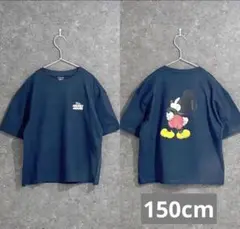 新品　ミッキーマウス Tシャツ 半袖　ネイビー 150cm