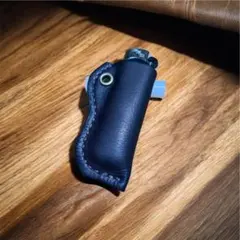 【新品】本革ブラック　ライターケース