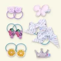 キッズ ヘアゴム ヘアクリップ セット