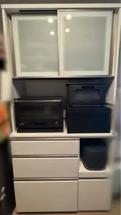 【中古】キッチンボード 食器棚 幅100
