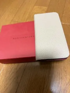 BONAVENTURA 手帳型　iPhone13 グレージュ✖️レッド
