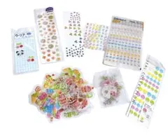 平成レトロ シールセット フレークシール クーリア まとめ売りラメ クマ アフロ