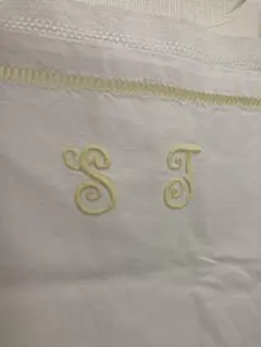 ①フランスアンティークコットンロングキャミソール、ワンピース手刺繍ワンピース