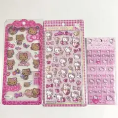【3点セット】キティ ボンボンドロップシール　ドロップジュエリー　タイルシール