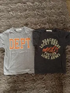 プリントTシャツ2枚セット（グレー、ダークグレー）