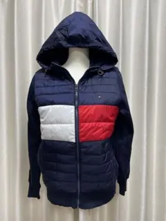 TOMMY FILFIGER ネイビー 中綿ジャケット　メンズM 裏起毛