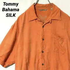 N-5272 Tommy Bahamaアロハシャツ ジャガードM半袖USA古着のサムネイル