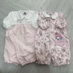 マイメロ 新生児 2wayロンパース 2枚セット