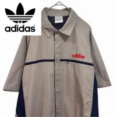 adidas アディダス 半袖シャツ ベージュ ロゴ刺繍 メンズ Mのサムネイル