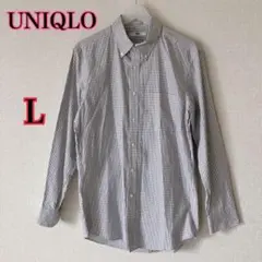 UNIQLO ユニクロ ギンガムチェック 長袖シャツ Lサイズ
