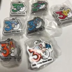ポケモン 30周年 メタルチャームマスコット　全7種セット