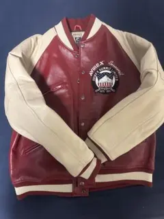 AVIREX レザージャケット 赤/クリーム