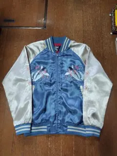 Japanese Traditional スカジャン Mサイズ 水色