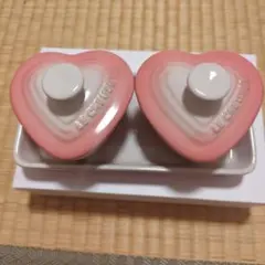 ル・クルーゼ 花 フラワー ココット プチ ラムカン セット ピンク