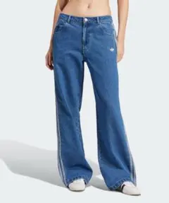 adidas アディカラー デニム スリーストライプス トラックパンツ