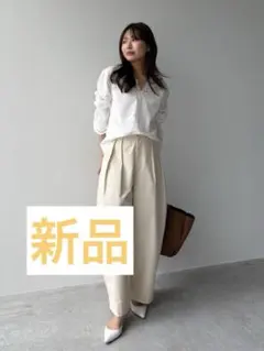ルーニィ新品紙タグ付き⭐️バレルチノタックパンツウエストゴムパンツ