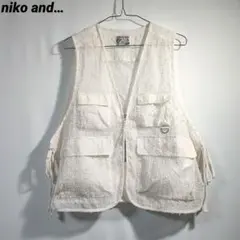 ニコアンド シアーフィッシングベスト アイボリー