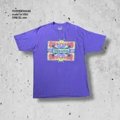 80sUSA製TUPPERWAREヘインズ企業モノ サイケTシングルステッチXL