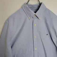 さ*ち様 トミーヒルフィガー 長袖シャツ BDシャツ ライトブルー メンズＭ