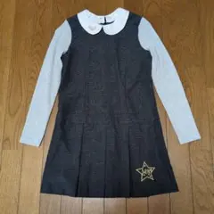 長袖チェック柄ワンピース 140 アルジー