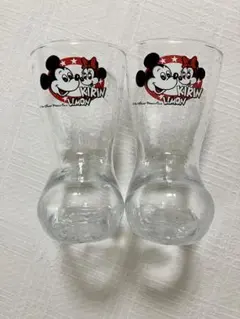 ❤️非売品❤️レア❤️ブーツ型グラス長靴❤️2個❤️ディズニーミッキーミニー ❤️昭和レトロのサムネイル