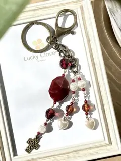 ▼バッグチャーム▼キーホルダー≡ゴシックな赤