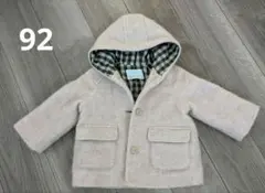 フード付きウール混紡ジャケット