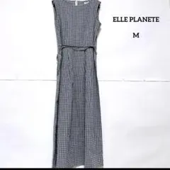 ELLE PLANETE チェック柄 ノースリーブ ワンピース ロングのサムネイル