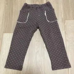 ダークブラウン ドット柄 パンツ 95cm ビケットクラブ