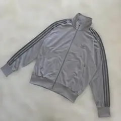 極美品 adidas アディダス ナイロン トラック ジャケット グレー L