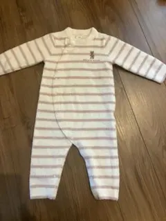 ジェラートピケ　ストライプロンパース 80-90