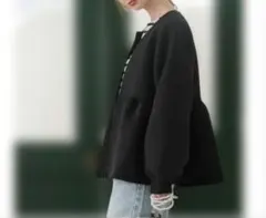 【タグ付き未使用】ハリ感ダンボールノーカラージャケット