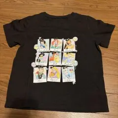 キッズ 半袖Tシャツ ディズニープリンセス ブラック