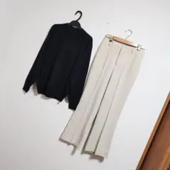 まとめ売り*コーデ売り*黒*ニット*パンツ*キレイめコーデ*ママコーデ*Mサイズ