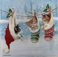 ꕤ︎︎·͜· ︎︎ Xmas動物9④・ 4枚セットペーパーナプキン