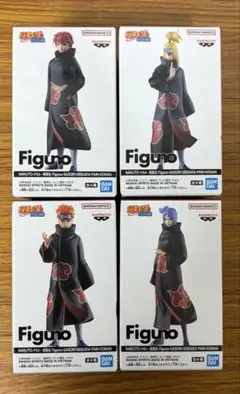 だ*く様 NARUTO 疾風伝 Figuno 暁 フィギュア 4種セットのサムネイル