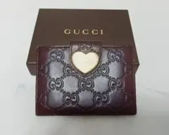 美品】GUCCI シマ エナメル 6連キーケース ハート レッド - メルカリ