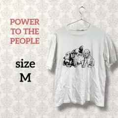 パワートゥーザピープル【M】グラフィックTシャツ メンズライク 犬 カジュアル