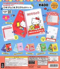 サンリオキャラクターズ じゆうちょう＆下じきセットチャーム　全6種セット