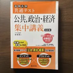 大学入学共通テスト公共,政治・経済集中講義