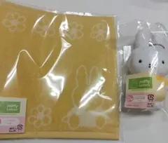 タイトーくじ　ミッフィー　D賞マスコットバッチお花柄のお洋服E賞ハンドタオル