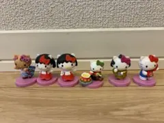 ハローキティ ミニフィギュア チョコエッグ　日焼け　ちびまるこ　マツケン等