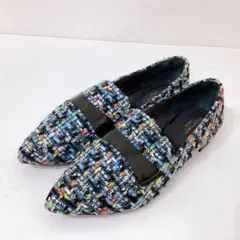 極美品✨ロックポート フラットシューズ ポインテッドトゥ ツイード　24cmのサムネイル