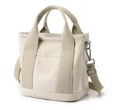 トートバッグ 帆布 ファスナー付き ポケット多い バック ショルダー