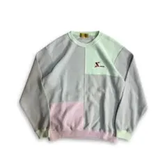 レア 美品 オールドスウェット 90s 切替デザイン 古着ミックス 昭和レトロ