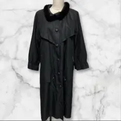 【希少美品】レリアン　ファー　ライナー付き　ロングコート　ブラック